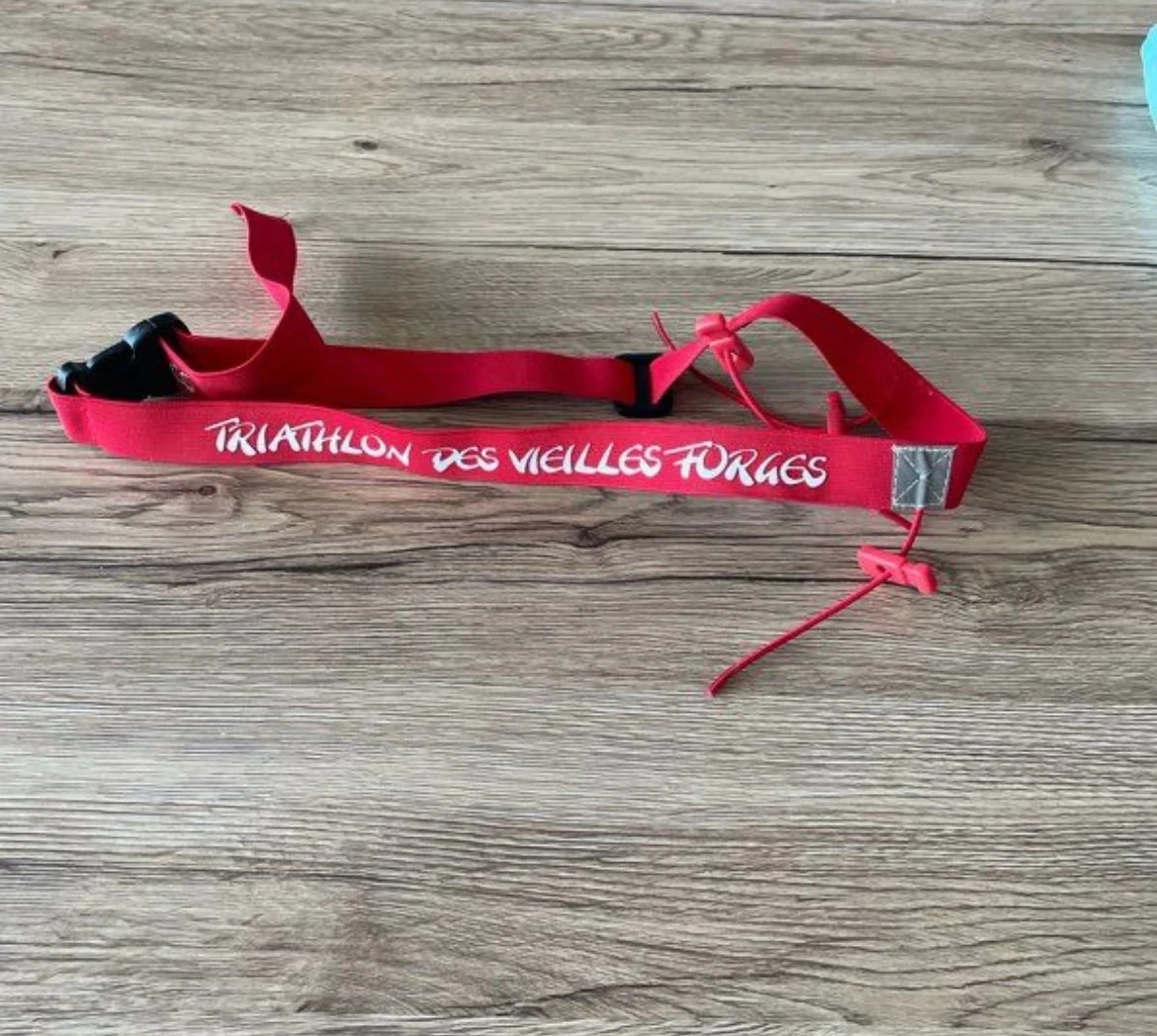 Ceinture porte dossard rouge